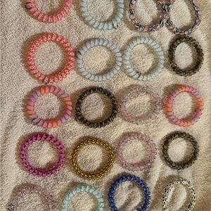 Colorful Spiral Hair Ties Set